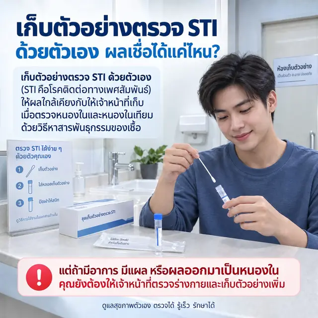 เก็บตัวอย่างตรวจ STI ด้วยตัวเอง ผลเชื่อได้แค่ไหน