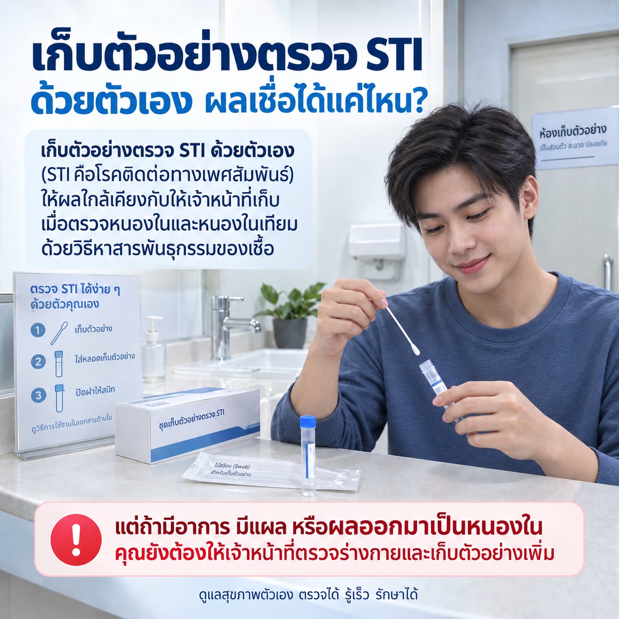 เก็บตัวอย่างตรวจ STI ด้วยตัวเอง ผลเชื่อได้แค่ไหน